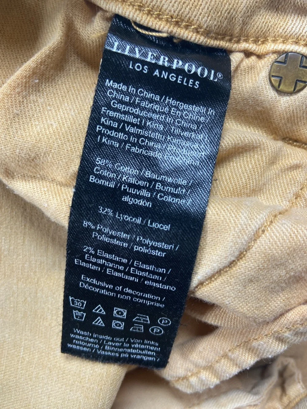 Liverpool Women’s Faded Gold Honey Hugger Ankle Jeans, Size 28/6 - Picture 12 of 14